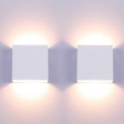 RRP £24.99 Glighone 2Pcs LED Wall Lights Indoor Up Down Wall Lamp Wall Wash Light