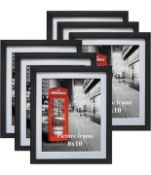 RRP £29.99 Eono 10x8 Photo Frames Set of 6 Black Picture Frames