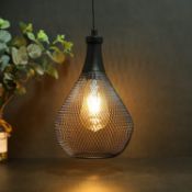 RRP £31.99 JHY DESIGN Hanging Lamp Battery Powered with 6-Hour Timer, Decorative Pendant Lamp
