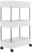 RRP £21.99 Lantaly Gap Slim Storage Cart Mobile Shelving Unit Organizer Slide Out Pantry Trolley