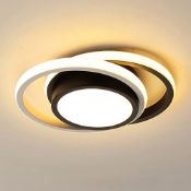 RRP £29.99 Eidisuny Ceiling Light LED Round Shape Modern Creative Personality White Black