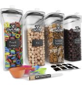 RRP £27.99 Chef's Path Cereal Storage Containers 4L Airtight Food Containers, 4-Pack