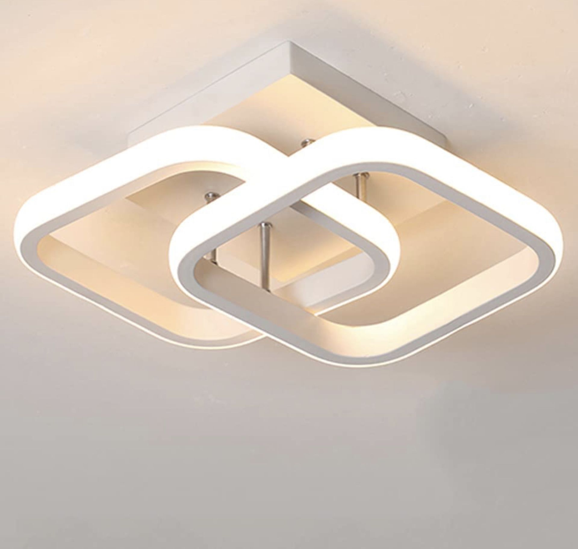 RRP £29.99 Eidisuny Modern Ceiling Light 22W LED Warm White Acrylic Square Ceiling Lamp