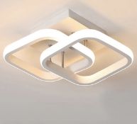 RRP £29.99 Eidisuny Modern Ceiling Light 22W LED Warm White Acrylic Square Ceiling Lamp