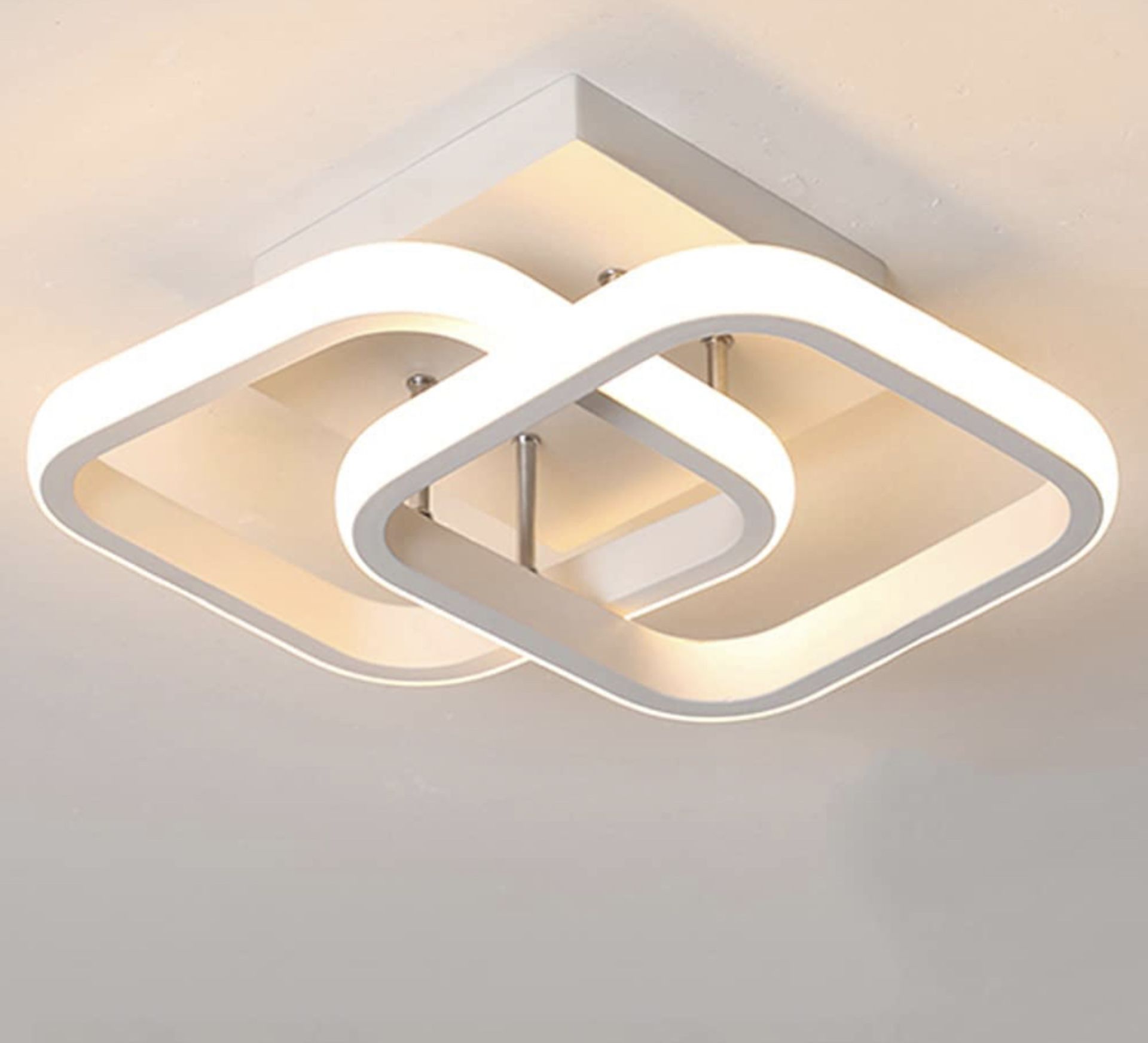 RRP £29.99 Eidisuny Modern Ceiling Light 22W LED Warm White Acrylic Square Ceiling Lamp