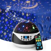RRP £24.99 Peakode Star Night Light Projector,Baby Sensory Lights Timer & Music & Remote Control
