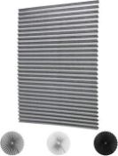RRP £26.99 KELIXU 2 Pack 120CMx180CM Pleated Fabric Blind Light Filtering Shade