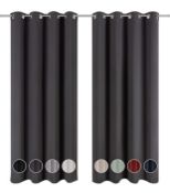 RRP £23.99 Blumental Blackout Curtains Maximum Protection Eyelet Curtains, 117 x 183 cm