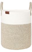 RRP £19.99 Wintao Cotton Rope Laundry Basket Woven Storage Basket, Extra Large
