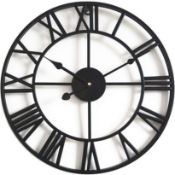 RRP £25.99 Silent Skeleton Wall Clock, Taodyans 40cm Roman Numerals Kitchen Clock