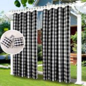 RRP £23.99 LiveGo Outdoor Patio Curtain, Blackout Waterproof Thermal Insulated Garden Curtain