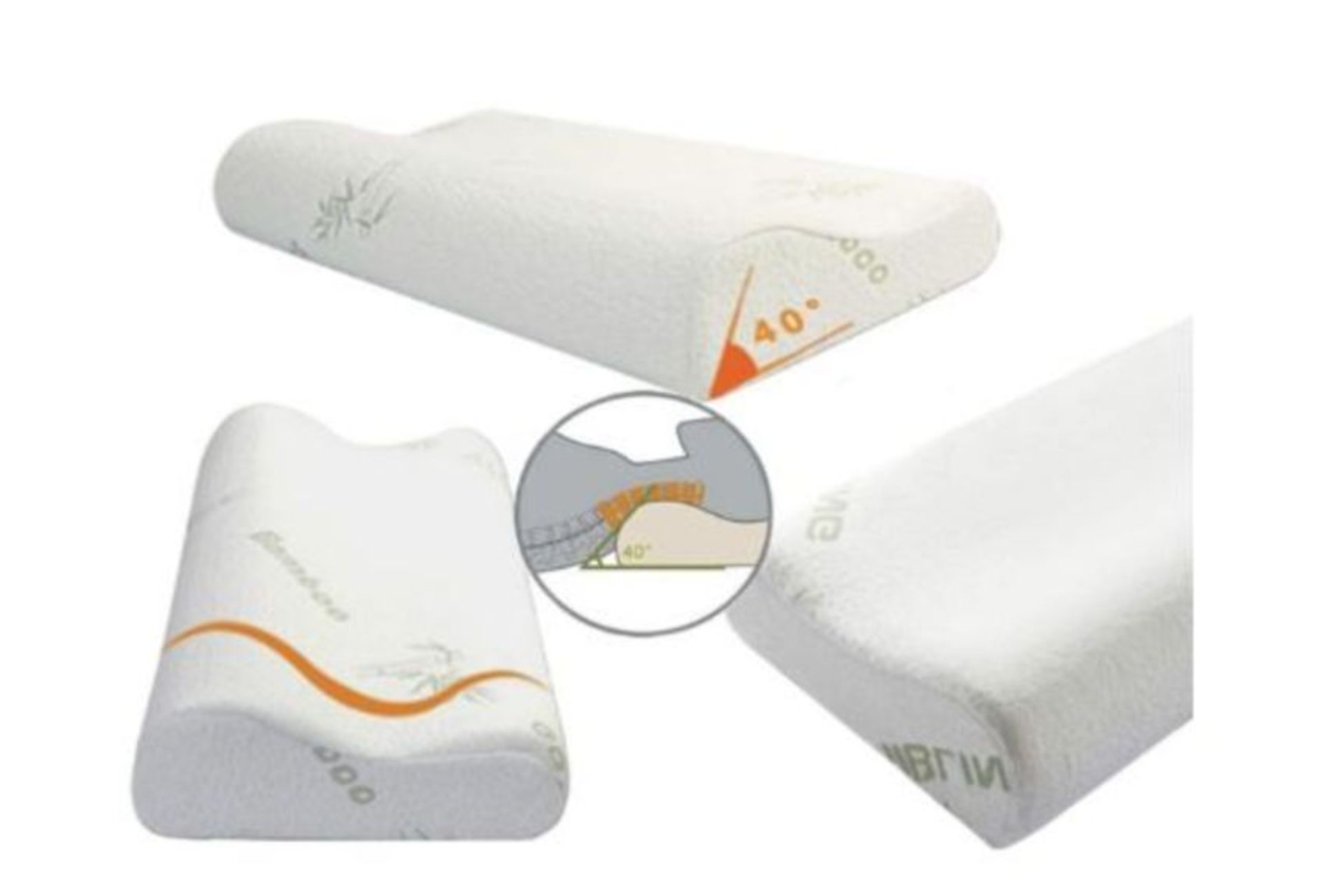 RRP £32.99 Ecosafeter Contour Memory Foam Pillow Cervical Orthopaedic Neck Pillow
