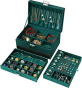 RRP £25.99 LCOZX 3 Layers Jewellery Box with Lock, Jewelry Organiser Box