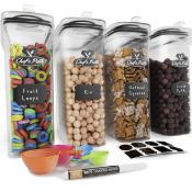 RRP £27.99 Chef's Path Cereal Storage Containers 4L Airtight Food Containers, 4-Pack