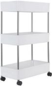 RRP £21.99 Lantaly Gap Slim Storage Cart Mobile Shelving Unit Organizer Slide Out Pantry Trolley