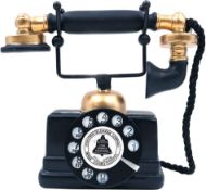 RRP £20.99 Antique Phone Creative Retro Decorative Phone Resin Rotary Dial Phone Decoration