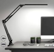 RRP £29.99 SKYLEO LED Desk Lamp with Clamp, Eye-Care Dimmable Reading Light