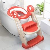 KIDOOLA Adjustable Toilet Pad Seat – Foldable Potty Urinal Trainer – Stool with Step