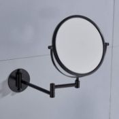 RRP £34.99 NEWRAIN Mirror Wall Mounted 3x Magnification 8" Double-sided Swivel, Extendable