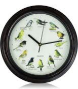 Retro Wall Clock British Bird Song Wall Clock Vintage Indoor/ Outdoor Clock