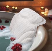 RRP £24.99 Bath Pillow Neck Back Support Cushion Luxury Waterproof 4D Mesh Bathtub Pillow