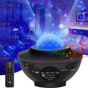 RRP £22.99 Led Projector Light Star Light with Remote Control, Music Built-in Bluetooth Speaker