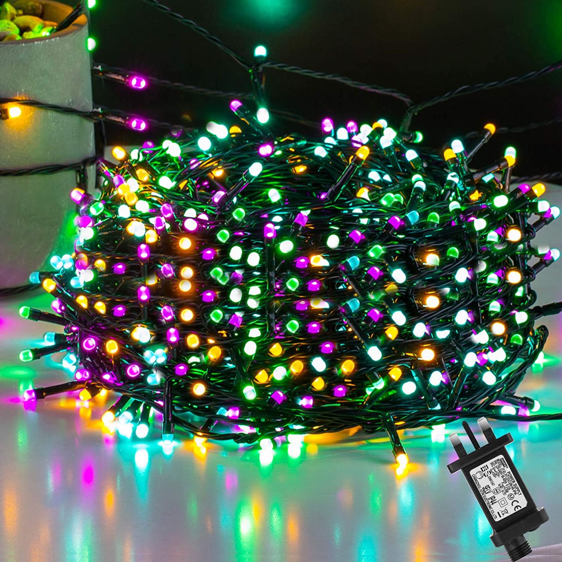 RRP £29.99 Ulinek 50M LED String Lights Multi-Colour, 500LED Decoration Fairy String Lights