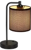 RRP £23.99 Zedyoe Black Table Lamp with E27 LED Bulb Modern Minimalist Desk Lamp