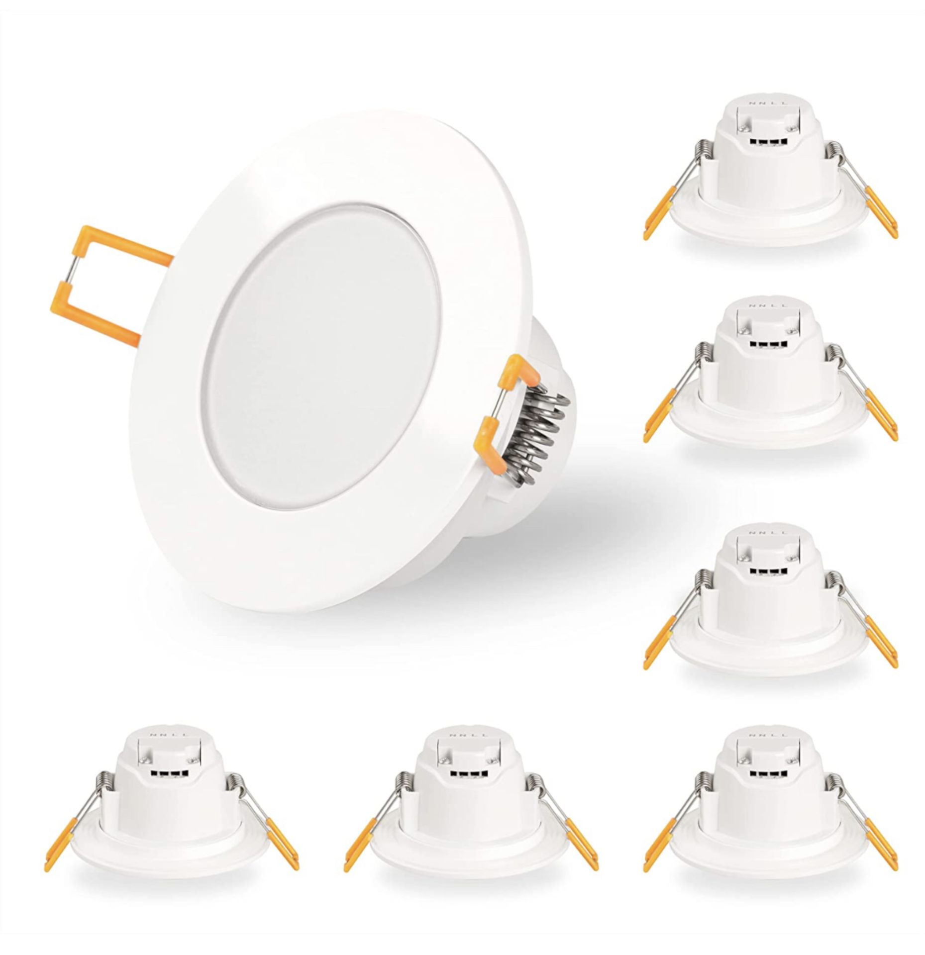 RRP £26.99 Hopha LED Downlight Ceiling IP65 Recessed Spot Down Lights, 6-Pack 5w Warm White