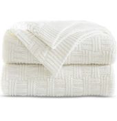 RRP £29.99 Shaddock Knitted Throw Blanket 100% Cotton 51x70" Soft Cozy Lightweight