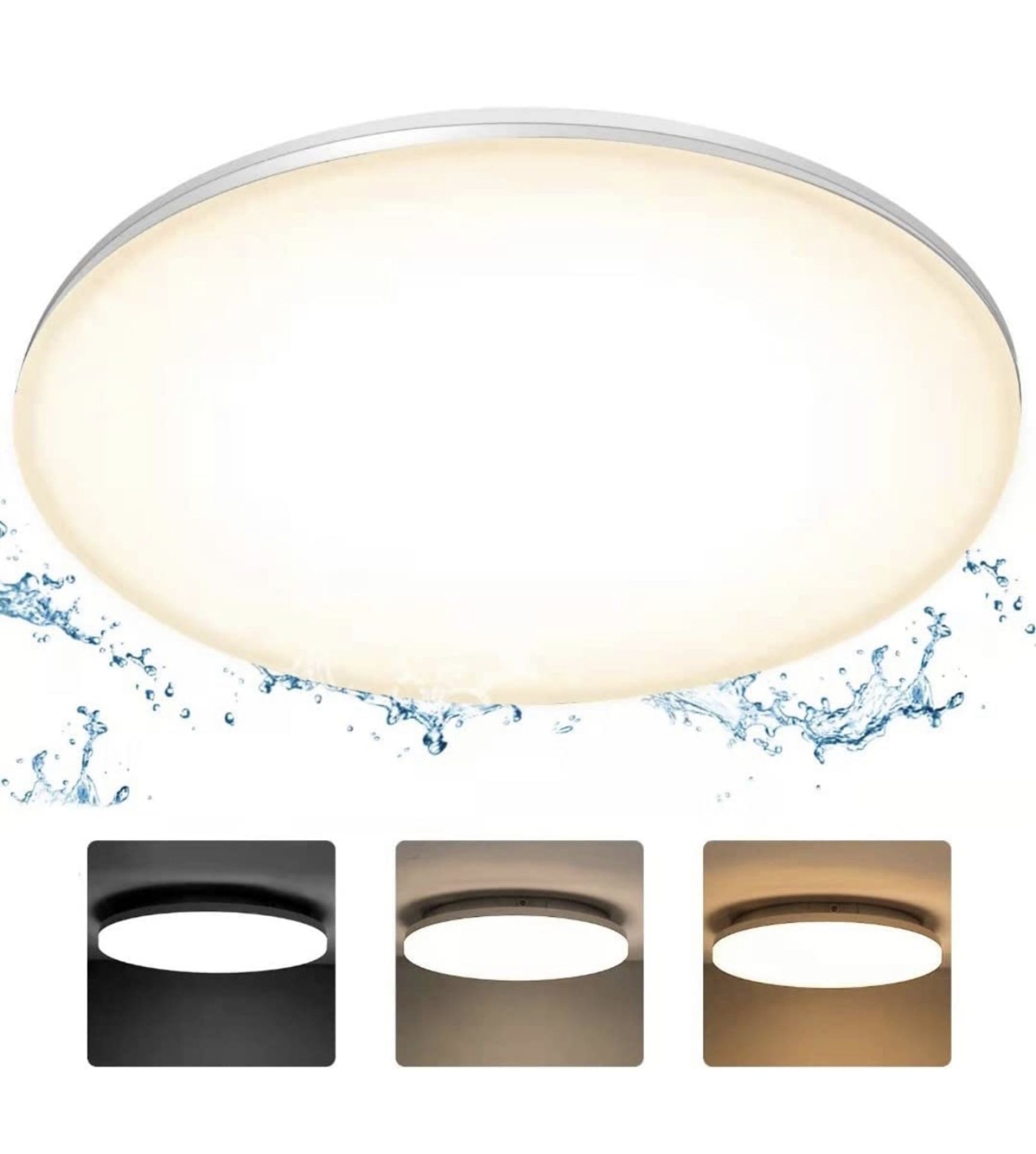 Orein Ceiling Lamp LED Ceiling Light 30cm IP44 Impact-Resistant Wall Light RRP £19.99