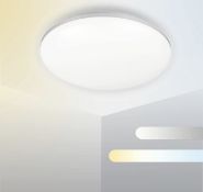 RRP £24.99 Hopha LED Ceiling Light IP65 Flush Fitting 18W 24W Selectable Modern 28cm Light