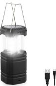 RRP £22.99 Solar Camping Lantern Ultra Bright Collapsible Hand Crank Portable LED Flashlight