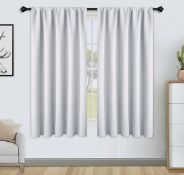 RRP £26.99 Floweroom Blackout Curtains Thermal Insulated Rod Pocket Curtains, 132cm x 137cm