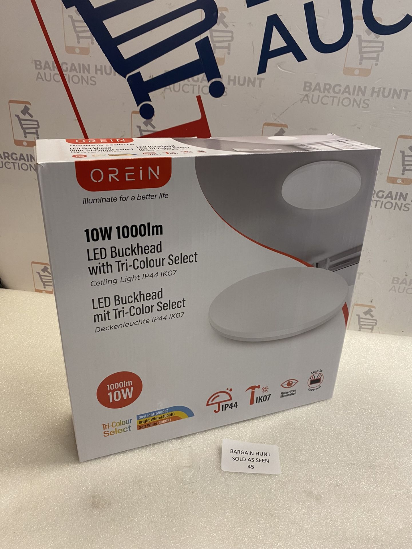 Orein Ceiling Lamp LED Ceiling Light 30cm IP44 Impact-Resistant Wall Light RRP £19.99 - Image 2 of 2