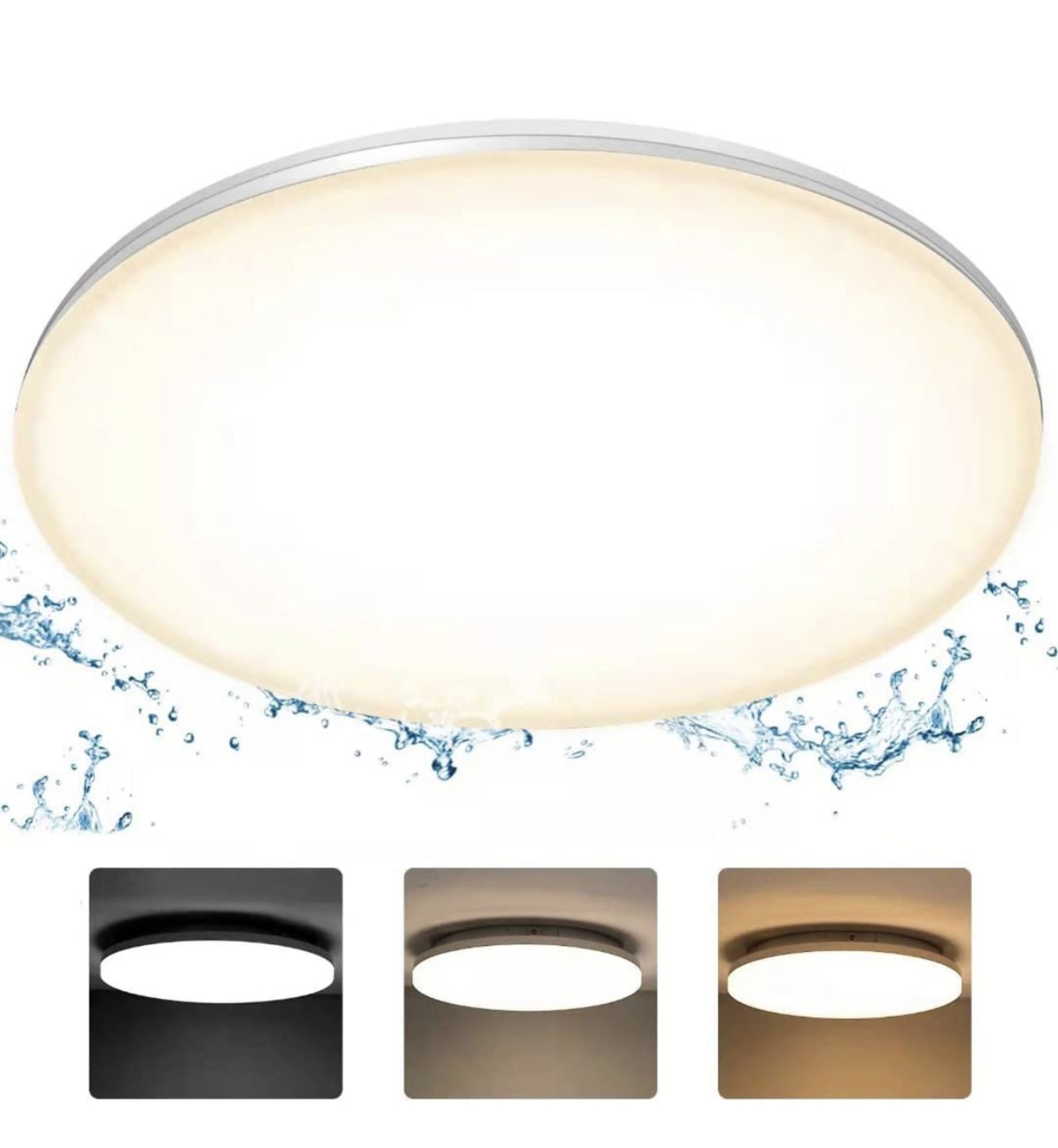 Orein Ceiling Lamp LED Ceiling Light 30cm IP44 Impact-Resistant Wall Light RRP £19.99