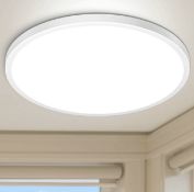 RRP £22.99 Hepside 160LED Round Ceiling Light 12" Modern 28W Waterproof Flush Mount Lamp