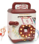 RRP £28.99 Piggy Bank for Kids, Cute Auto Scroll Money Bank Electronic ATM with Music