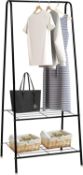 RRP £21.99 HOFLERA Clothes Rail Stand for Bedroom, Garment Coat Rack with Metal Shelf