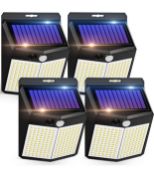 RRP £23.99 Reayos Solar Lights Outdoor 196LED Solar Lights IP65 Waterproof Solar Powered, 4-Pack