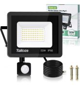 RRP £25.99 Tailcas Security Light Outdoor Motion Sensor 50W 4500LM PIR Security Light Waterproof
