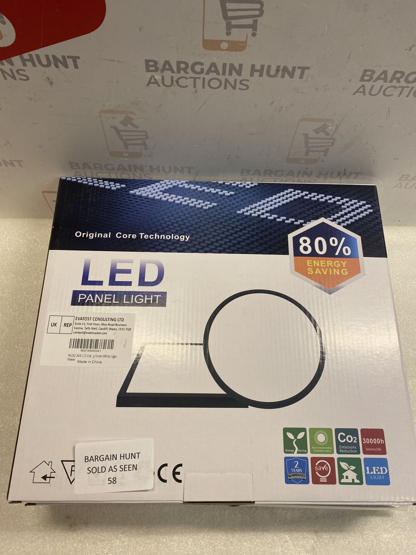 RRP £24.99 MLOQI Ceiling Square LED Light Super Thin 36W 5000K Daylight, IP44 Waterproof - Image 2 of 2