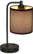 RRP £23.99 Zedyoe Black Table Lamp with E27 LED Bulb Modern Minimalist Desk Lamp