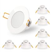 RRP £26.99 Hopha LED Downlight Ceiling IP65 Recessed Spot Down Lights, 6-Pack 5w Warm White