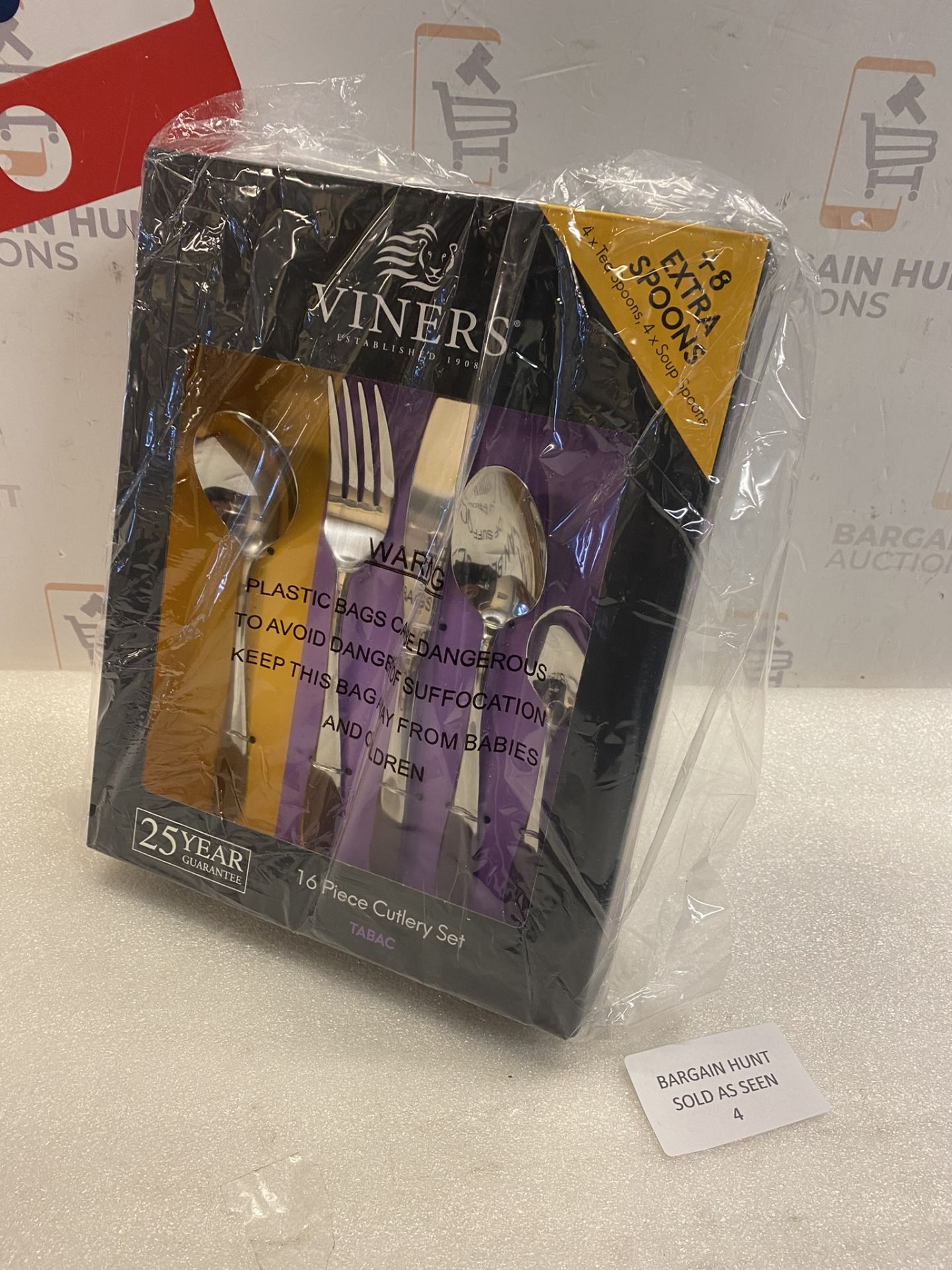 RRP £32.99 Viners Tabac 16 Piece + 8 Free Spoons Stainless Steel Cutlery Set - Image 2 of 2