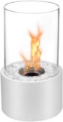 RRP £28.99 Bio-Ethanol Fireplace Indoor/ Outdoor Camping Glass Top Burner
