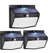 RRP £18.99 Peasur Solar Lights Outdoor Garden Motion Sensor Solar Security Lights, Set of 3