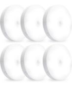 RRP £24.99 Humpun Motion Sensor Lights 6-Pack Dimmable USB Rechargeable LED Night Lights