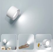 RRP £19.99 Feallive Wall Light LED Wall Lamp Rechargeable Touch Control Spotlight