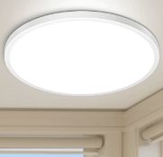 RRP £22.99 Hepside 160LED Round Ceiling Light 12" Modern 28W Waterproof Flush Mount Lamp